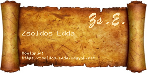 Zsoldos Edda névjegykártya